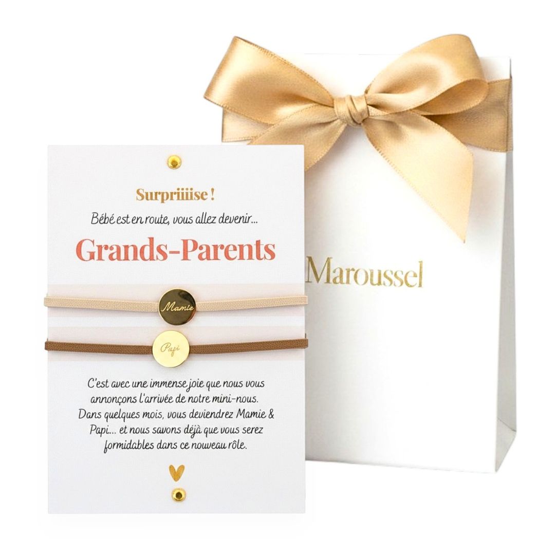 Annonce grossesse grand parents - Cadeau annonce grossesse original mamie et papi
