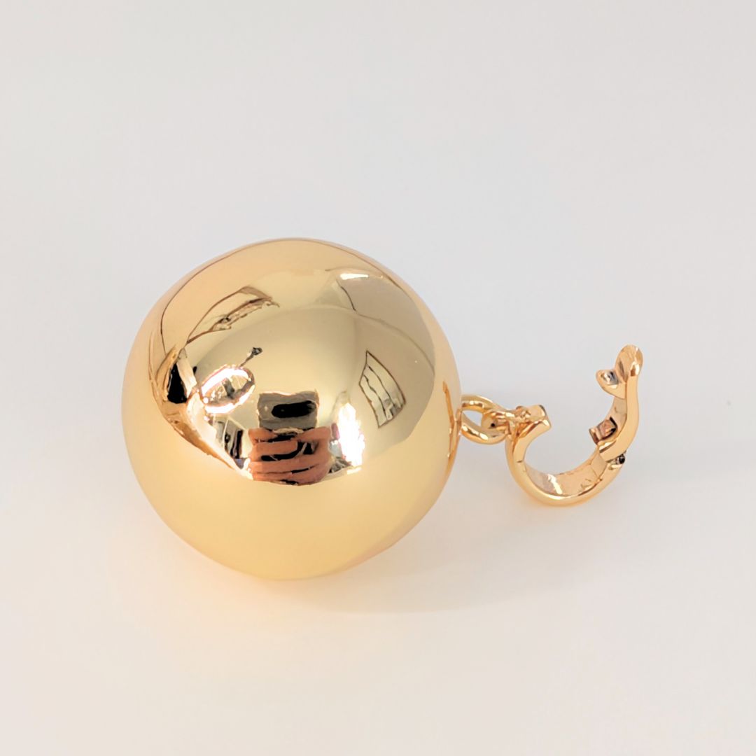 Boule pour bola de grossesse or avec bille sonore - Lisse - 2 cm