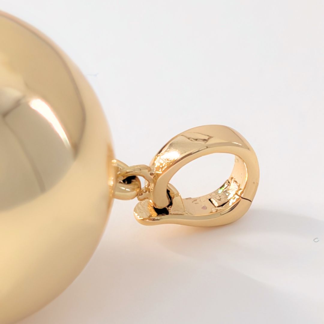Boule pour bola de grossesse or avec bille sonore - Lisse - 2 cm