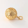 Pendentif bola de grossesse mandala or avec grelot - 2 cm