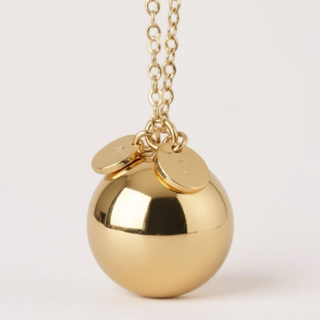 Bola personnalisé plaqué or avec 2 intiales