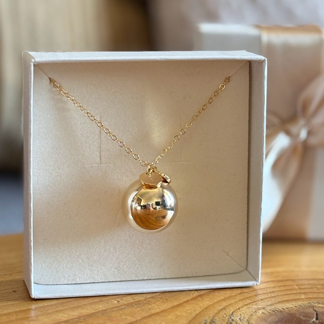 Bola personnalisé plaqué or avec 2 intiales