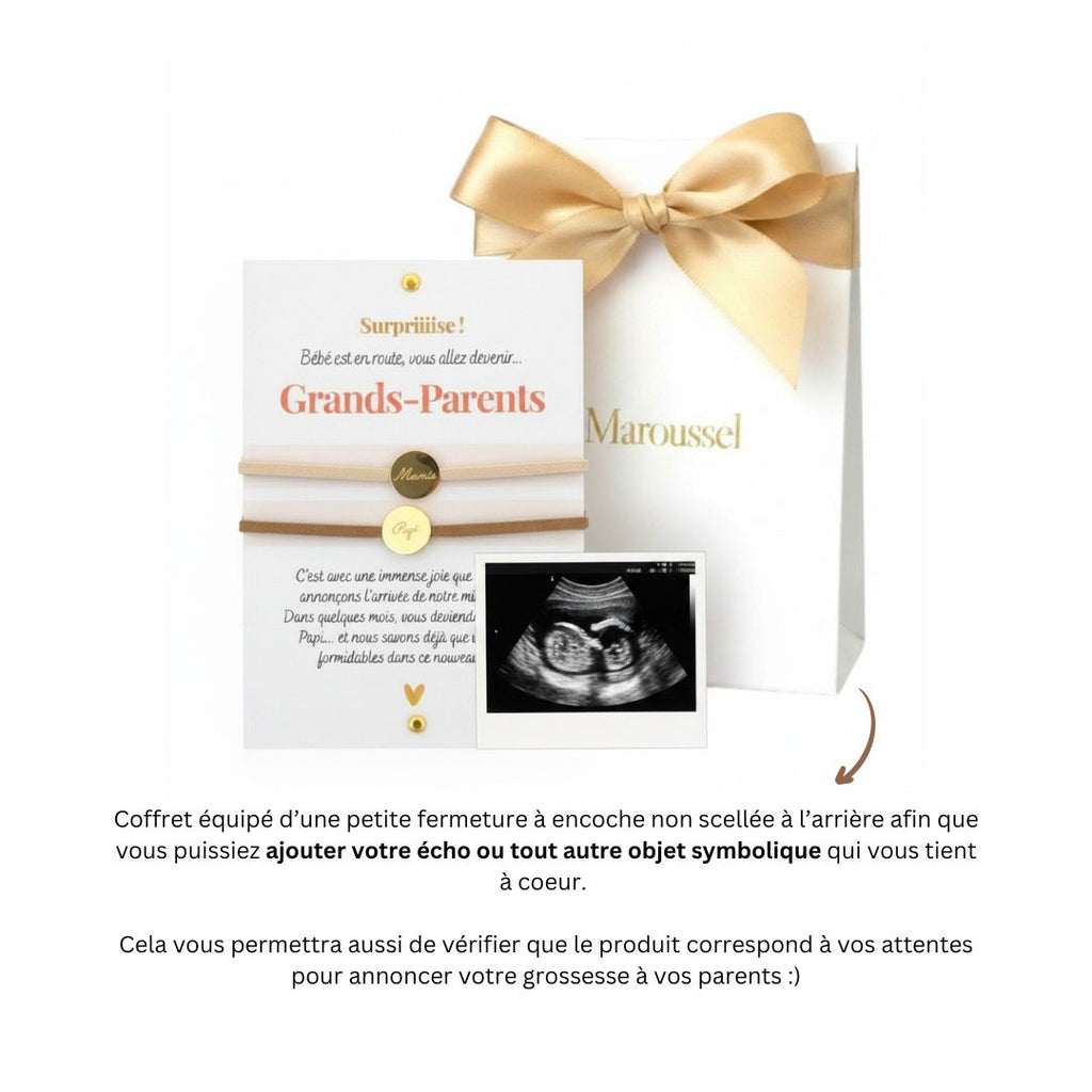 Annonce grossesse grand parents - Cadeau annonce grossesse original mamie et papi