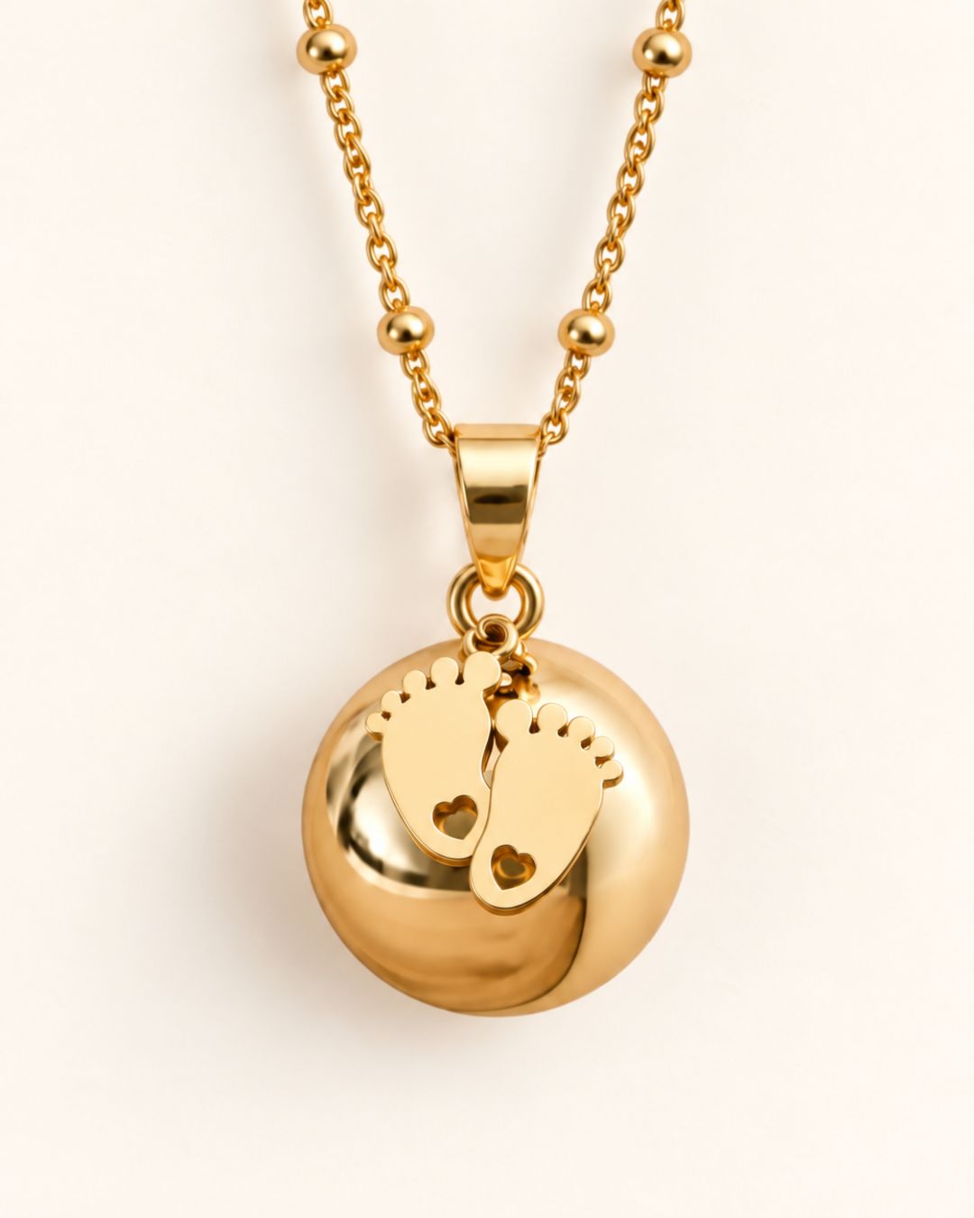 Bola petits pieds plaqué or 18 carats - Chaine satellite