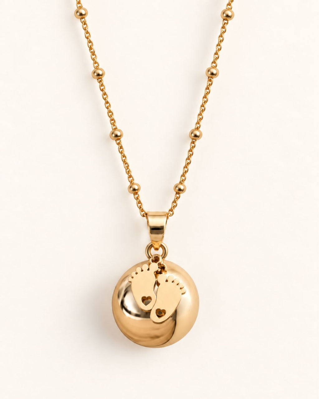 Bola petits pieds plaqué or 18 carats - Chaine satellite
