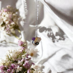 Bola de grossesse argent avec 4 pendentifs en pierres naturelles