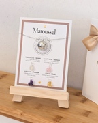 Bola de grossesse argent avec 4 pendentifs en pierres naturelles