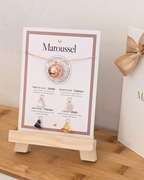 Bola de grossesse or rose avec 4 pendentifs pierres naturelles