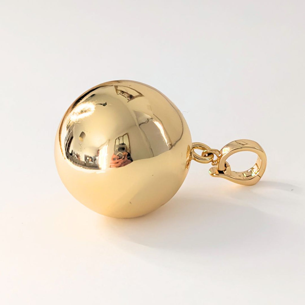 Boule pour bola de grossesse or avec bille sonore - Lisse - 2 cm