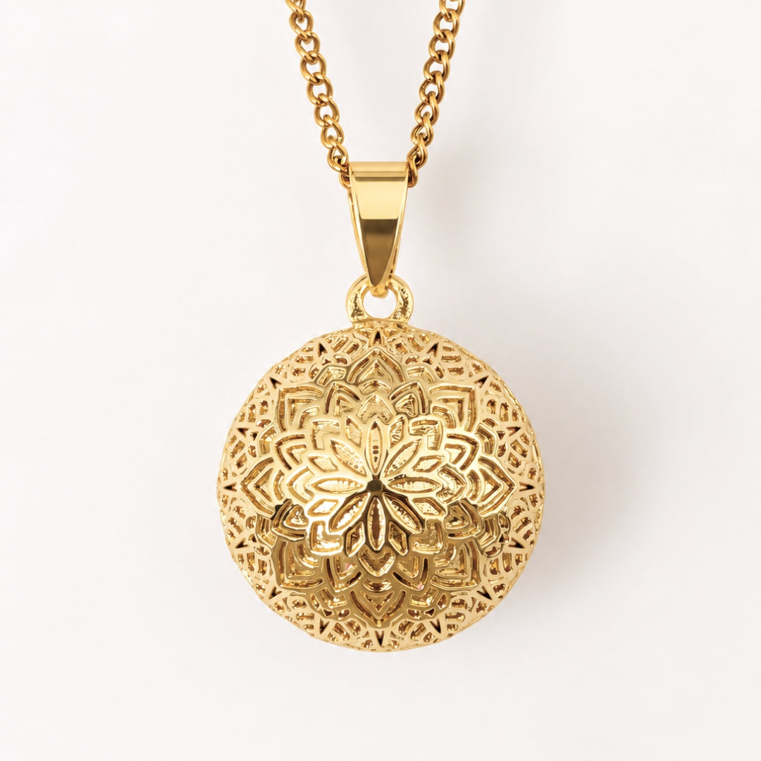 Bola de grossesse fleur de vie mandala doré