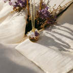 Bola de grossesse or avec 4 pendentifs en pierres naturelles