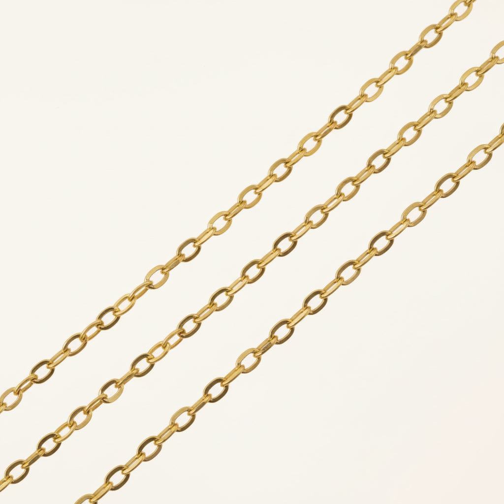 Chaine pour bola or - Maille fine 2mm - 100 cm à 110 cm