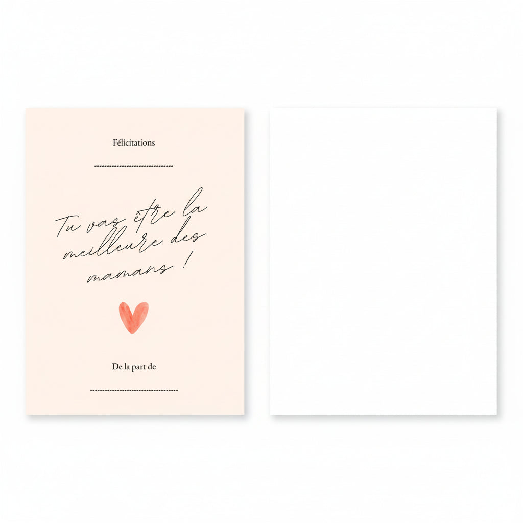 Carte de voeux + Emballage avec papier cadeau