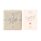 Carte de voeux + Emballage avec papier cadeau