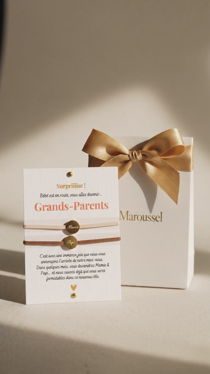 annonce grossesse grand parents bracelet